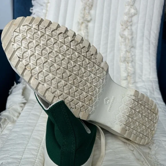 Converse Dark Green Custom Lug Sole Sneaker Men’s size 13 EUC - Picture 6 of 6